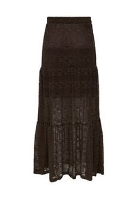 only - ONLY Spódnica maxi Luna 15353206 Brązowy Regular Fit. Kolor: brązowy. Materiał: syntetyk, bawełna