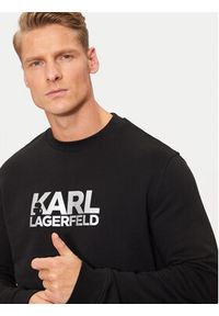 Karl Lagerfeld - KARL LAGERFELD Bluza 705091 544917 Czarny Regular Fit. Typ kołnierza: dekolt w karo. Kolor: czarny. Materiał: bawełna #2