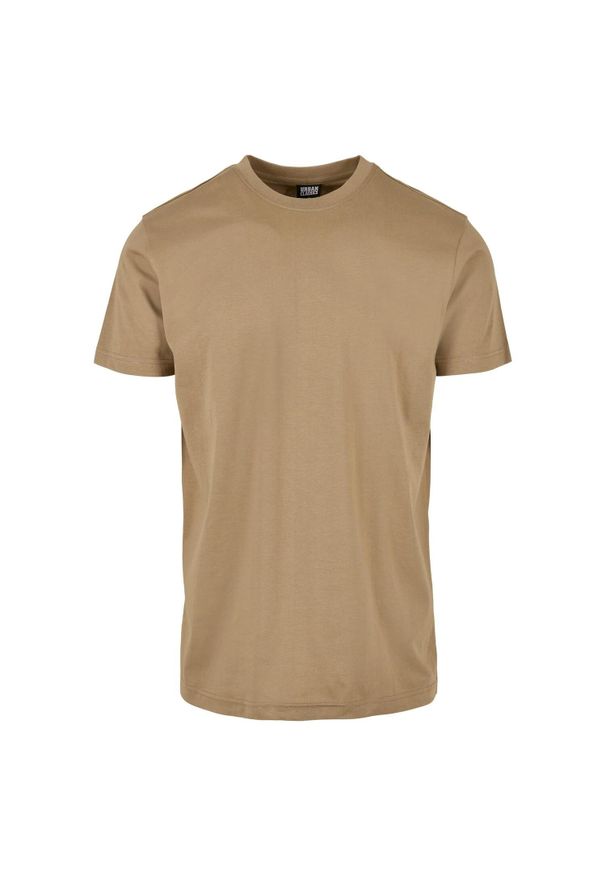 Urban Classics - Męska Podstawowa Koszulka Gładka. Kolor: zielony. Wzór: gładki