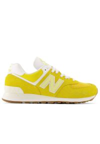 Buty New Balance U574YK2 - żółte. Kolor: żółty. Materiał: zamsz, skóra, materiał, syntetyk, guma. Szerokość cholewki: normalna. Model: New Balance 574 #1