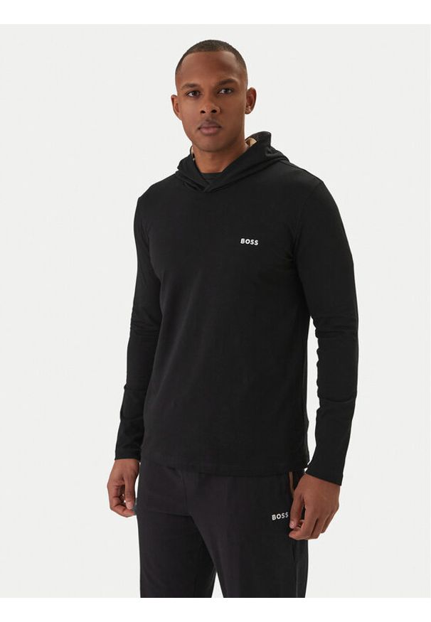 BOSS Bluza Mix&Match 50515306 Czarny Regular Fit. Kolor: czarny. Materiał: bawełna