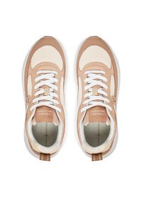 TOMMY HILFIGER - Tommy Hilfiger Sneakersy Th Chunky Runner FW0FW08474 Beżowy. Kolor: beżowy. Materiał: skóra