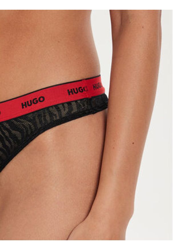 Hugo Komplet 3 par stringów 50523829 Czarny. Kolor: czarny. Materiał: syntetyk