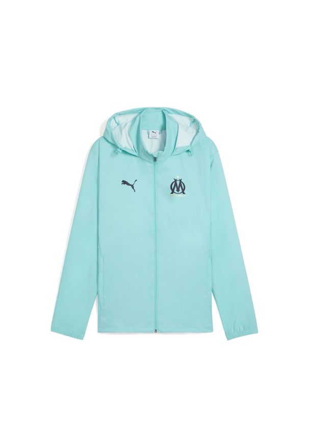 Puma - Zestaw dresowy OM All Weather 2025/26. Kolor: niebieski. Materiał: dresówka. Sport: piłka nożna