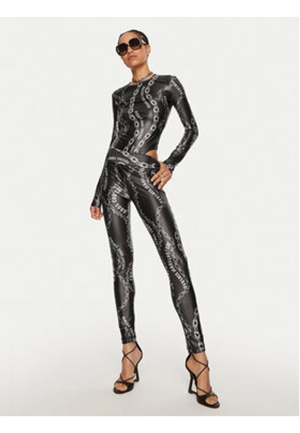 Versace Jeans Couture Body 77HAM2A1 JS417 Czarny Slim Fit. Kolor: czarny. Materiał: syntetyk