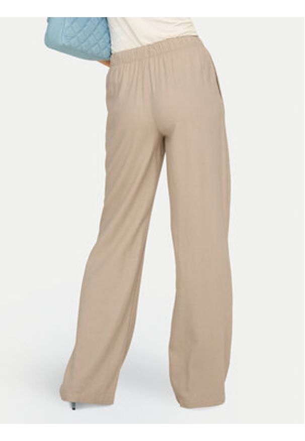only - ONLY Spodnie materiałowe Goa 15363676 Beżowy Straight Fit. Kolor: beżowy. Materiał: len