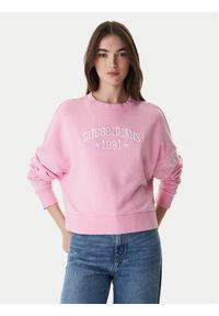 Guess Jeans Bluza W6RQ04 KCPR1 Różowy Relaxed Fit. Kolor: różowy. Materiał: bawełna #1