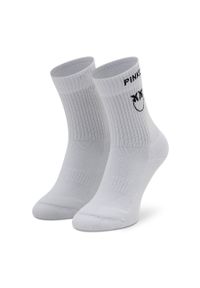Skarpety wysokie damskie Pinko Genetica 1 Calzino PE 22 BLKS1 1H211P Y86N Bianco/Nero ZZ1. Kolor: biały. Materiał: materiał #1