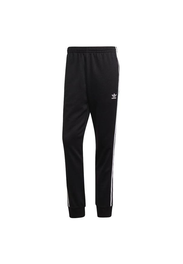 Adidas - Spodnie adidas Adicolor Classics Primeblue SST Track Pants GF0210 - czarne. Kolor: czarny. Materiał: bawełna, guma, poliester, dresówka. Wzór: aplikacja