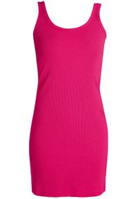 WE THE PEOPLE - Elegancka Midi Sukienka Romina Fuchsia - Miękka Bawełna. Kolor: różowy. Materiał: bawełna. Typ sukienki: sportowe. Styl: elegancki. Długość: midi