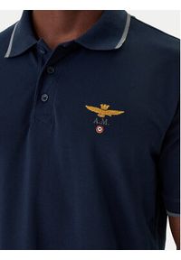 Aeronautica Militare Polo 261PO1308UP00082 Granatowy Regular Fit. Typ kołnierza: polo. Kolor: niebieski. Materiał: bawełna #5