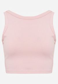 Renee - Różowy Top na Ramiączkach Basic Prążkowany Zitira. Okazja: na co dzień. Kolor: różowy. Materiał: prążkowany. Długość rękawa: na ramiączkach. Styl: casual #4