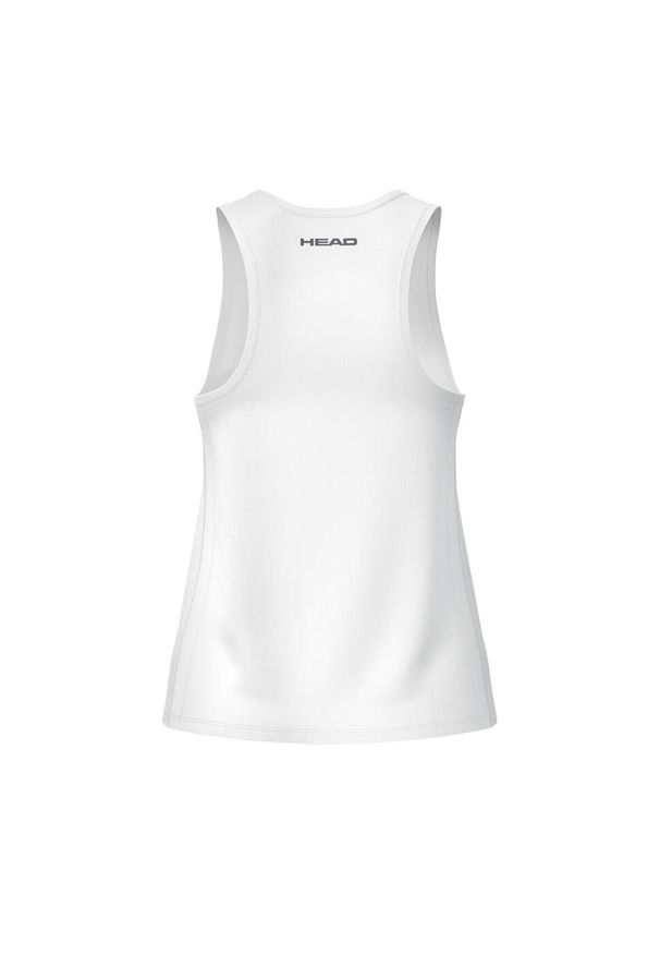Dziewczęcy tank top Head Club 25. Kolor: biały. Długość rękawa: bez rękawów. Sport: tenis