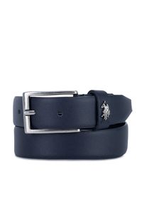 U.S. Polo Assn. Pasek AIUXT2375MHN Granatowy. Kolor: niebieski. Materiał: skóra