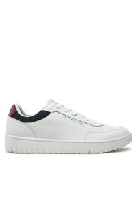 TOMMY HILFIGER - Tommy Hilfiger Sneakersy Th Basket Core Lite Lth FM0FM05369 Biały. Kolor: biały. Materiał: skóra