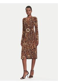 Joseph Ribkoff Sukienka koktajlowa 253091 Brązowy Slim Fit. Kolor: brązowy. Materiał: syntetyk. Styl: wizytowy #1