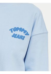 Tommy Jeans Bluza Bubble Logo DW0DW22366 Niebieski jasny Boxy Fit. Kolor: niebieski. Materiał: bawełna #3