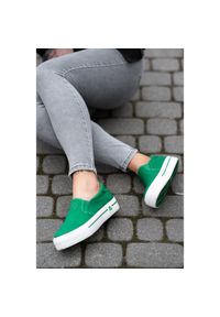 Big-Star - Zielone Tenisówki Big Star Sportowe Obuwie Damskie. Kolor: zielony. Materiał: guma. Szerokość cholewki: normalna. Styl: sportowy #3