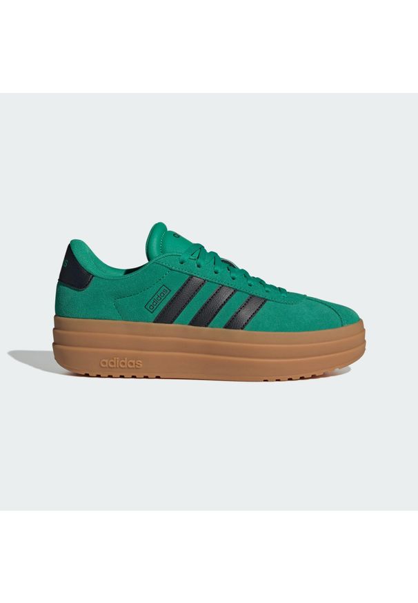 Adidas - Buty VL Court Bold. Kolor: czarny, wielokolorowy, brązowy, zielony. Obcas: na platformie. Sport: turystyka piesza