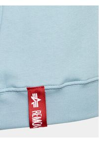 Alpha Industries Bluza New Basic Sweater 196031 Błękitny Regular Fit. Kolor: niebieski. Materiał: bawełna #3