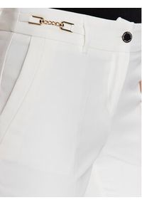 Morgan Spodnie materiałowe 231-PRAZY.F Biały Slim Fit. Kolor: biały. Materiał: materiał, bawełna