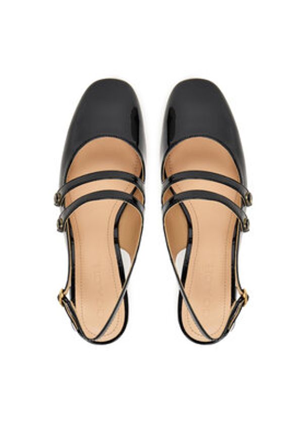 Coach Czółenka Winley Slingback Mary Jane CAS42 Czarny. Kolor: czarny. Materiał: lakier, skóra