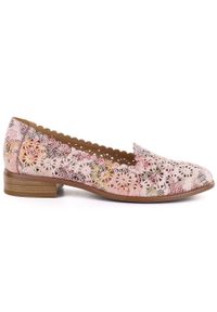 POTOCKI - Półbuty damskie ażurowe multikolor Potocki 26-12320. Kolor: wielokolorowy. Materiał: tkanina. Wzór: ażurowy. Styl: elegancki #1