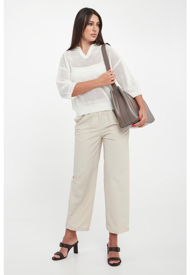 Sweter damski z kołnierzem polo PESERICO. Typ kołnierza: polo