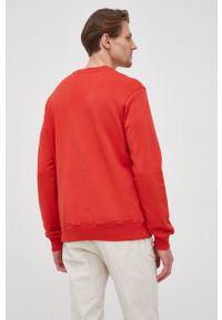 Sisley bluza męska kolor czerwony gładka. Okazja: na co dzień. Kolor: czerwony. Materiał: bawełna, dzianina. Wzór: gładki. Styl: casual #3
