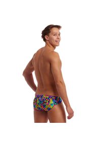 FUNKY TRUNKS - Kąpielówki męskie slipy na basen treningowe Funky Trunks Static Stack. Kolor: wielokolorowy