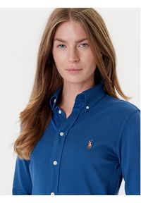 Polo Ralph Lauren Koszula 211924258024 Niebieski Slim Fit. Typ kołnierza: polo. Kolor: niebieski. Materiał: bawełna #3