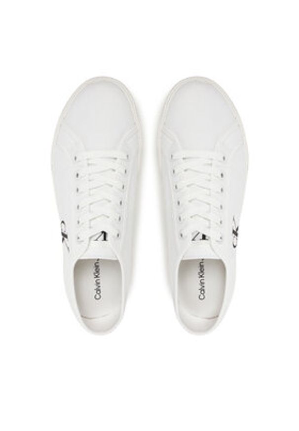 Calvin Klein Jeans Tenisówki Ess Vulc Low Cv Mg Wn YW0YW01762 Czarny. Kolor: biały. Materiał: materiał
