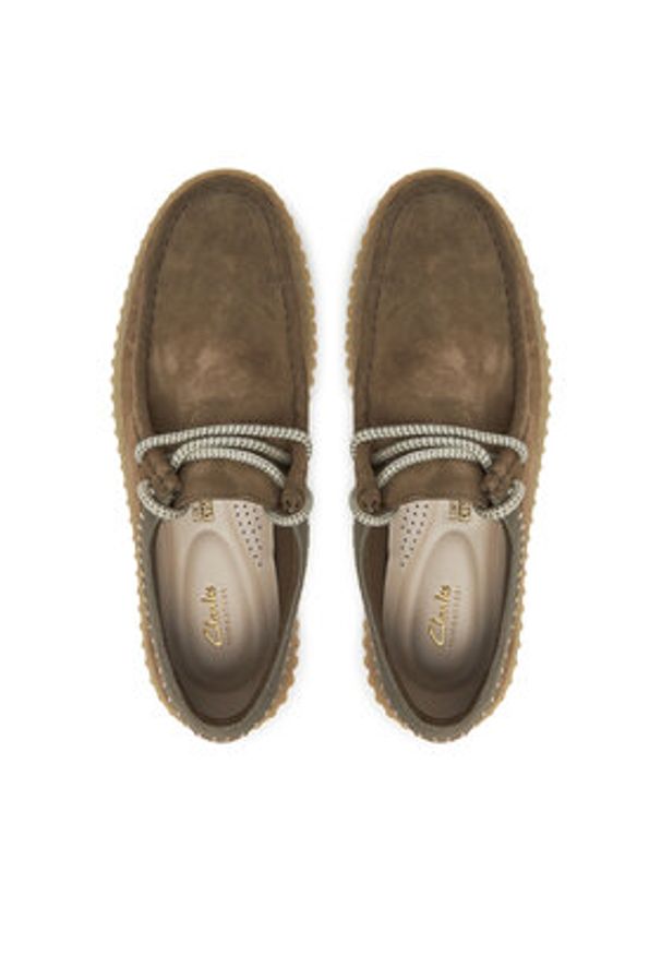 Clarks Półbuty Torhill Low 26180905 Zielony. Kolor: zielony. Materiał: zamsz, skóra
