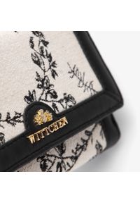 Wittchen - Damski portfel wzorzysty dwustronny. Kolor: kremowy, wielokolorowy, czarny. Materiał: bawełna #3