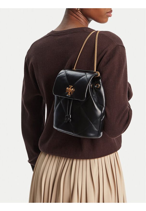 Tory Burch Plecak Kira Diamond 170485 Czarny. Kolor: czarny. Materiał: skóra