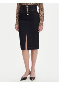 Marciano Guess Spódnica jeansowa 5YGD13 7347A Granatowy Regular Fit. Kolor: niebieski. Materiał: bawełna