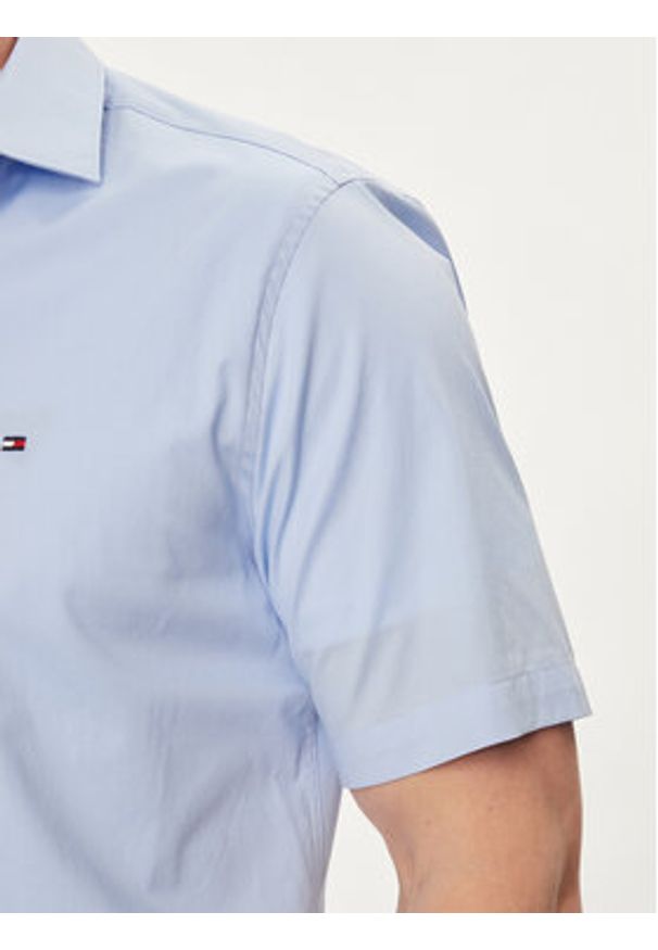 TOMMY HILFIGER - Tommy Hilfiger Koszula Core MW0MW34626 Błękitny Regular Fit. Kolor: niebieski. Materiał: bawełna