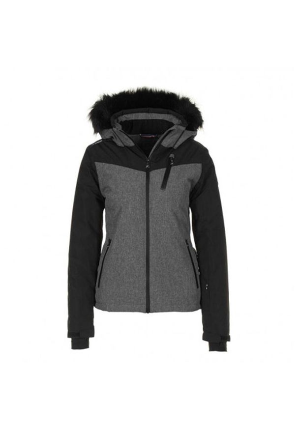 PEAK MOUNTAIN - Damska kurtka narciarska Peak Mountain Armate. Kolor: szary. Sezon: zima. Sport: narciarstwo