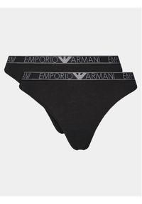 Emporio Armani Underwear Komplet 2 par stringów 163333 4R223 00020 Czarny. Kolor: czarny. Materiał: bawełna