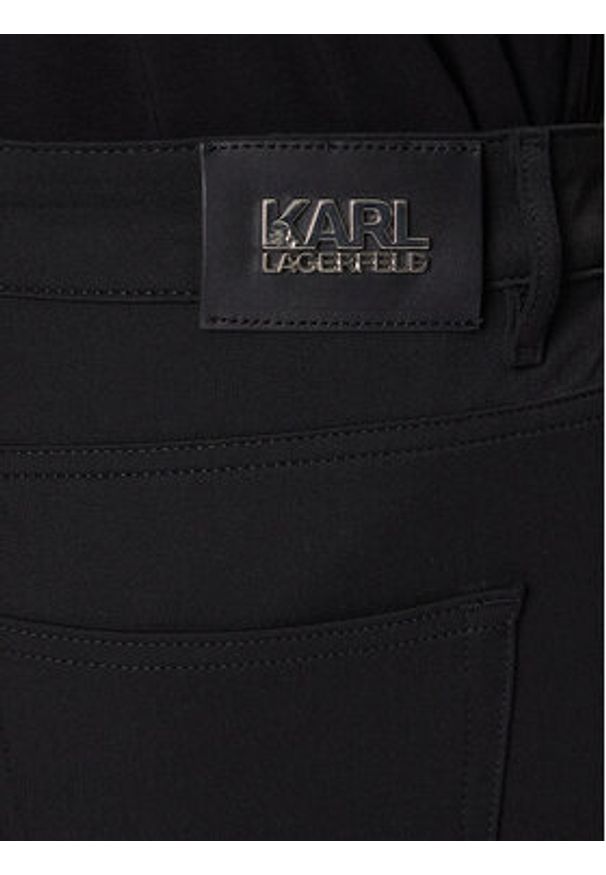 Karl Lagerfeld - KARL LAGERFELD Spodnie materiałowe 265840 554815 Czarny Regular Fit. Kolor: czarny. Materiał: wiskoza