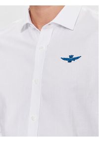 Aeronautica Militare Koszula 232CA1219CT3045 Biały Slim Fit. Kolor: biały. Materiał: bawełna