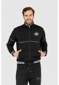 La Martina - LA MARTINA Czarna bluza męska na suwak, Rozmiar XL. Kolor: czarny #1