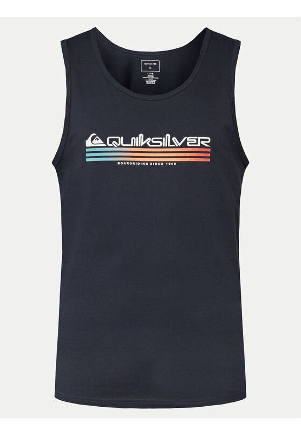 Quiksilver Tank top Omni Fills Tank EQYZT07662 Granatowy Regular Fit. Kolor: niebieski. Materiał: bawełna