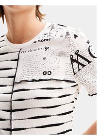 Desigual T-Shirt Lou 24SWTKA8 Biały Regular Fit. Kolor: biały. Materiał: syntetyk, wiskoza