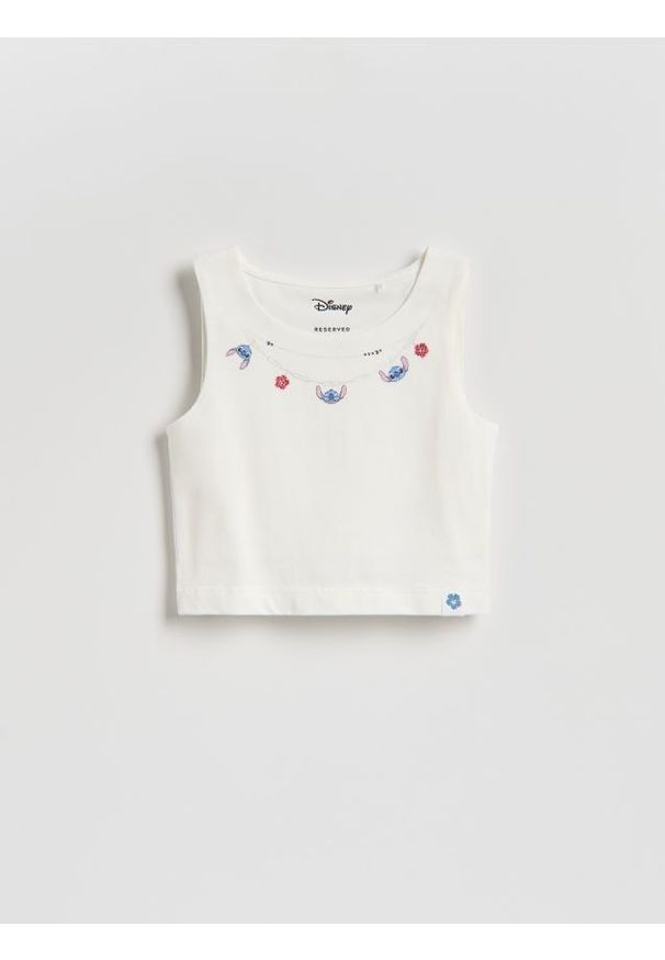 Reserved - Top Lilo i Stitch - złamana biel. Materiał: bawełna
