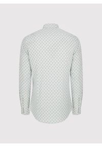 Pako Lorente - PAKO LORENTE - Biała koszula mikrowzór. Kolor: biały. Materiał: bawełna, elastan. Długość rękawa: długi rękaw. Długość: długie. Sezon: jesień #9