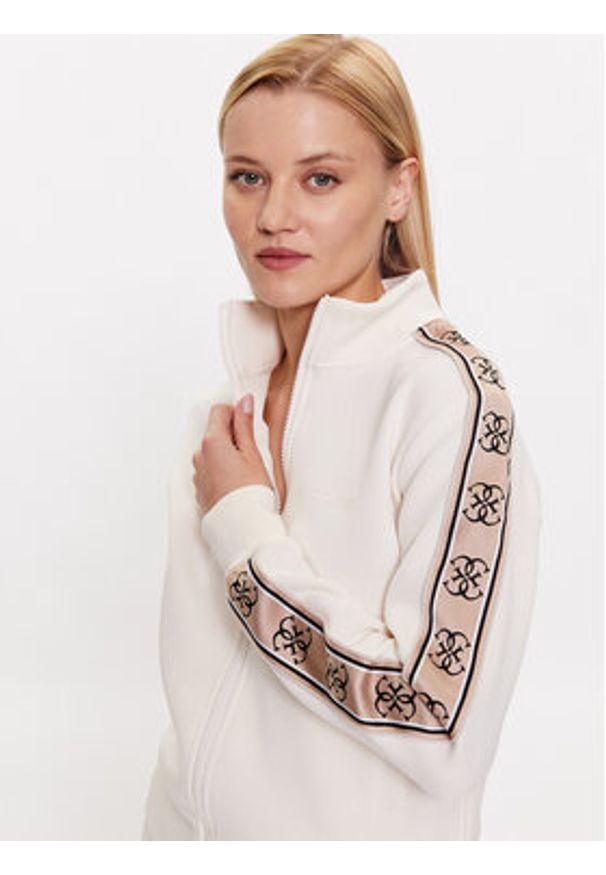 Guess Bluza V2YQ16 KB3P2 Écru Regular Fit. Materiał: bawełna, syntetyk