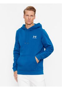 Under Armour Bluza Ua Essential Fleece Hoodie 1373880 Niebieski Loose Fit. Kolor: niebieski. Materiał: bawełna
