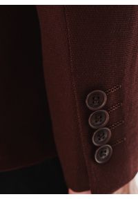 Pako Lorente - PAKO LORENTE – Brązowa gładka marynarka męska. Kolor: brązowy. Materiał: poliester, elastan, wiskoza. Wzór: gładki. Sezon: jesień #4