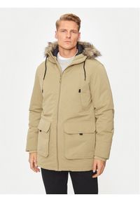 Jack & Jones Parka Construct 12258406 Beżowy Regular Fit. Kolor: beżowy. Materiał: syntetyk #1